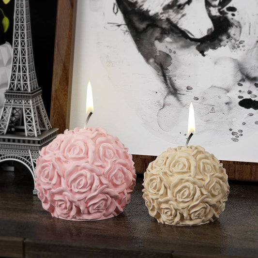 Medium Rose Ball Candle