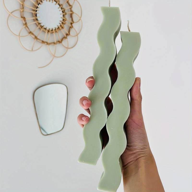 Bougie colonne zizag